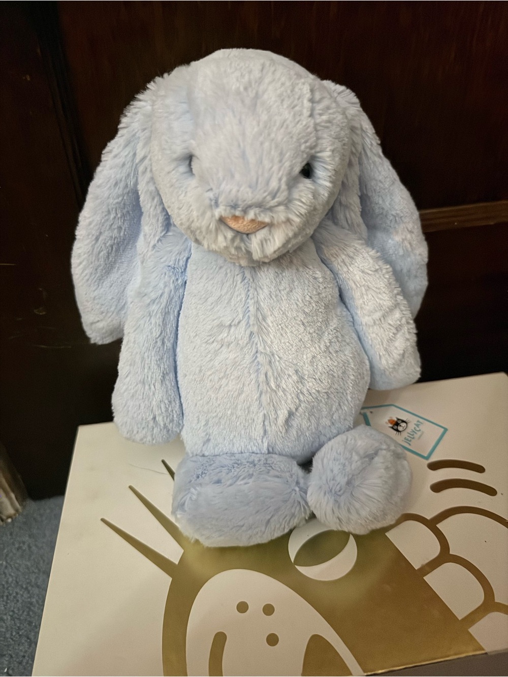 NWT Jellycat Bashful Blue Bunny MEDIUM- 
RARE